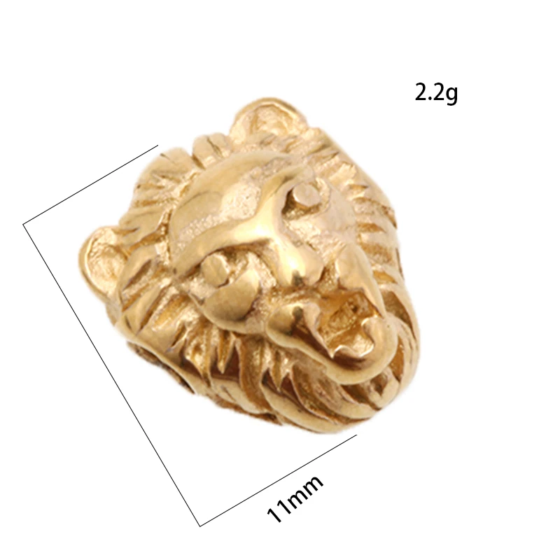 Бусины шармы бусины с львиными головками браслет ручной работы из нержавеющей