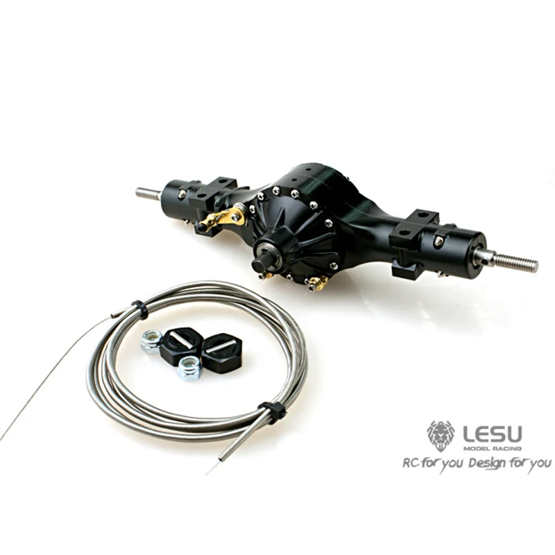 LESU металлический фланец ось дифференциальный замок для 1/14 4x4 RC тягач