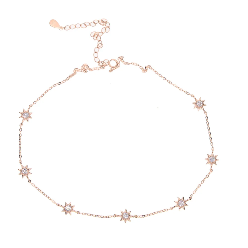 Чокер из серебра 100% пробы с фианитом 33 + 7 см | Украшения и аксессуары