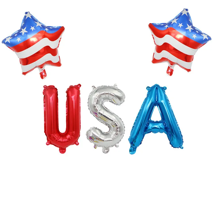 Воздушный шар День независимости США звезда письмо воздушный праздник украшение