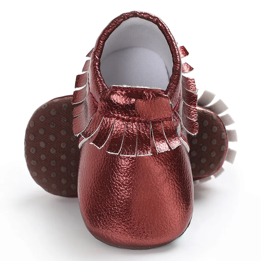 Милые ботиночки для маленьких девочек ботинки с бахромой на мягкой подошве