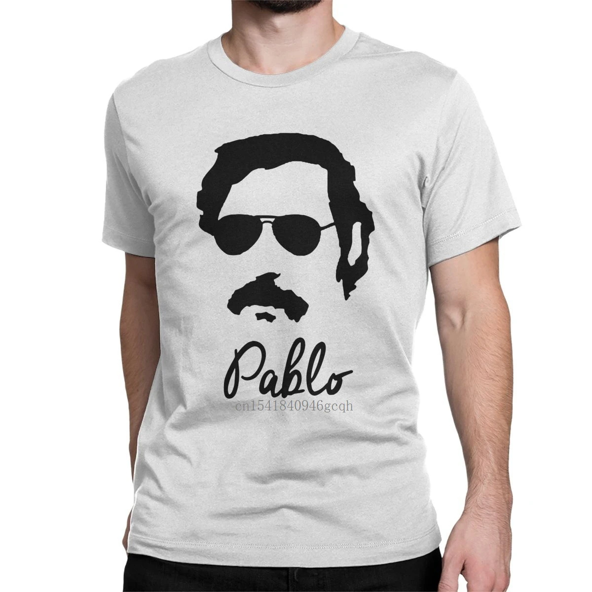 

Pablo Escobar Sunglasses T-Shirts for Men Narcos Awesome Pure Cotton Tees Crew Neck Short Sleeve T Shirts Plus Size Clothes