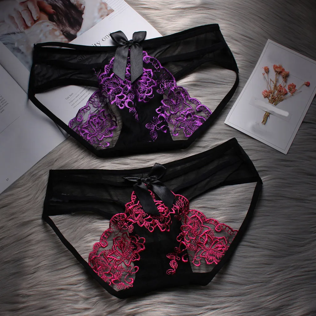Женское мягкое и сексуальное прозрачное нижнее белье Сетчатое кружевное