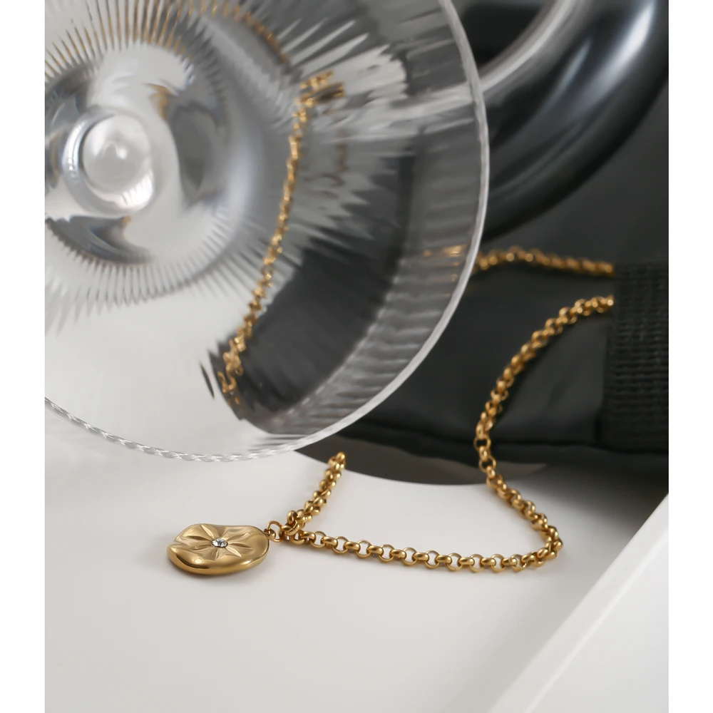 Yhpup изысканный Полярная Звезда из нержавеющей стали ожерелье 2021 ювелирных