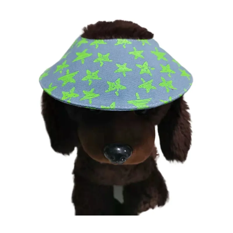 

5 Colors Lovely Star Dot Lip Letter Dog Cap Cute Attractive Summer Outdoor Textile Cloth Pet Sunscreen Hat