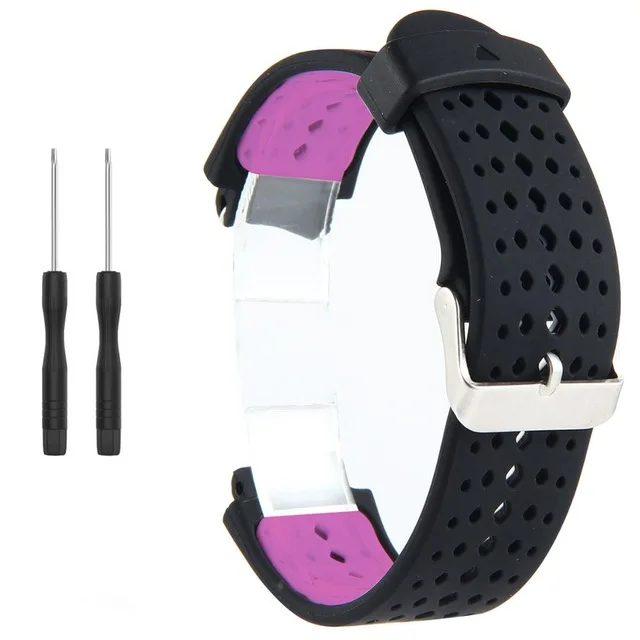 13 Универсальный сменный ремешок для часов Garmin Forerunner 220 230 235 620 630 735 двухцветный мягкий силиконовый смарт-ремешок для часов - Цвет: 13