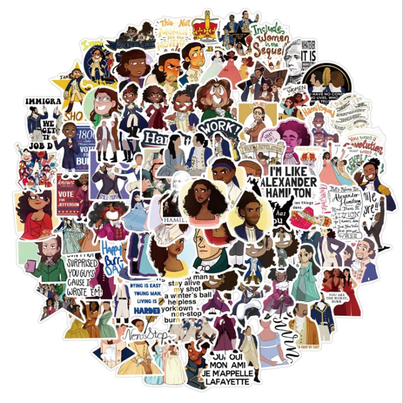 

50 pcs Hammy musical Graffiti Waterproof Skateboard Travel Suitcase Phone Laptop Luggage Stickers Cute Kids Girl Toys