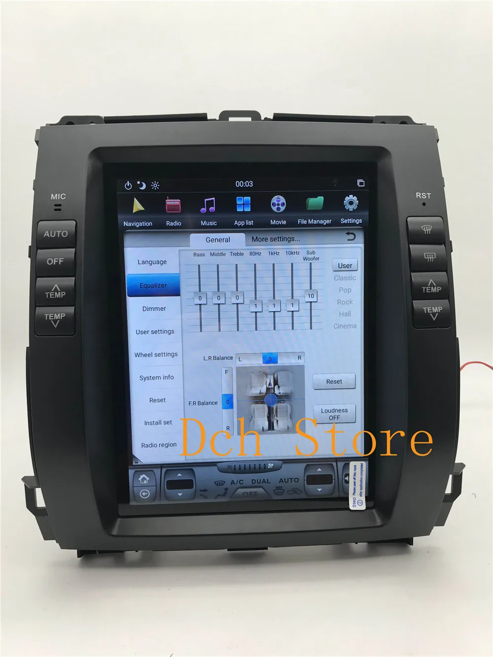 10,4 ''вертикальный экран Tesla стиль Android 8,1 автомобильный dvd-плеер gps для Toyota Prado 120 land cruiser 2002-2009 Lexus GX470 PX6