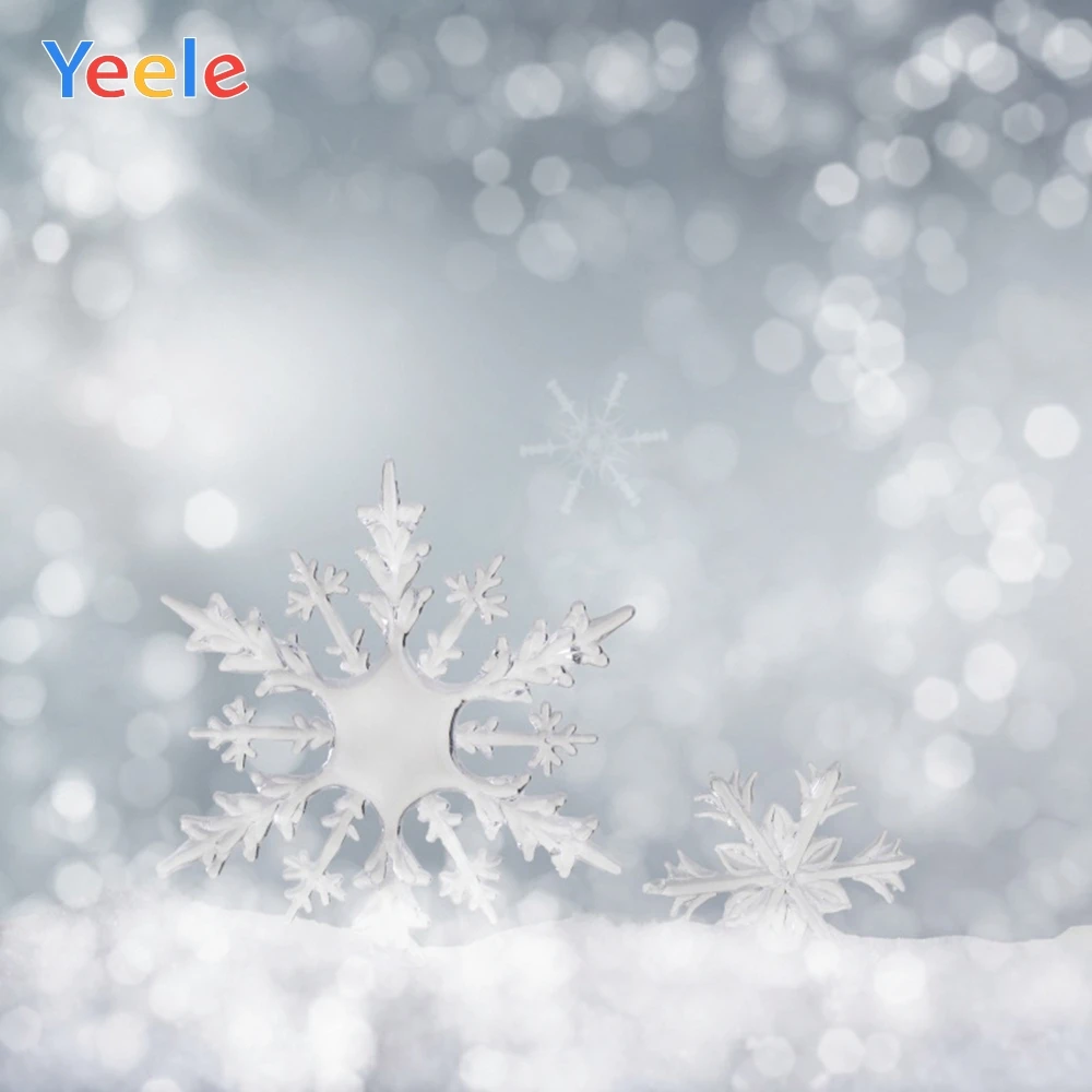 Yeele зимние фотофоны Bokeh огни Снежинка декорация фоны для фотосъемки