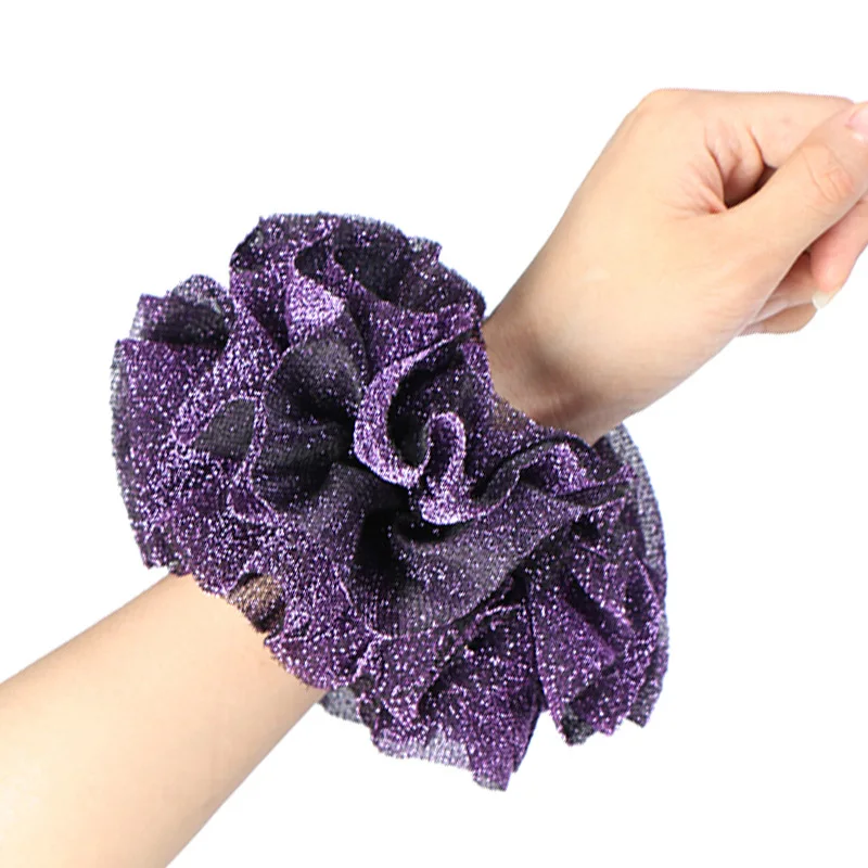 

Helisopus Muslim Women Scrunchie Hijab Scrunchies Solid Elastic Shiny Girl Hair Ring Flexible Rubber Band Headwear Accessories