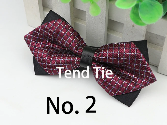 Men Leather Buckle Bowtie Plaid Butterfly Knot Mens Accessories Luxurious Bow Tie Black Cravat Formal Suit Wedding Ceremony Ties