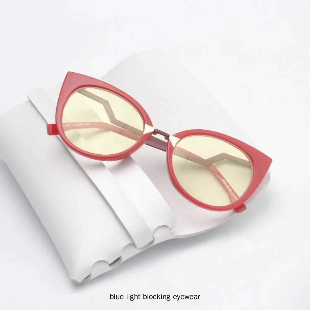 Женский синий светильник блокирующие очки оправа для очков женская мода желтый