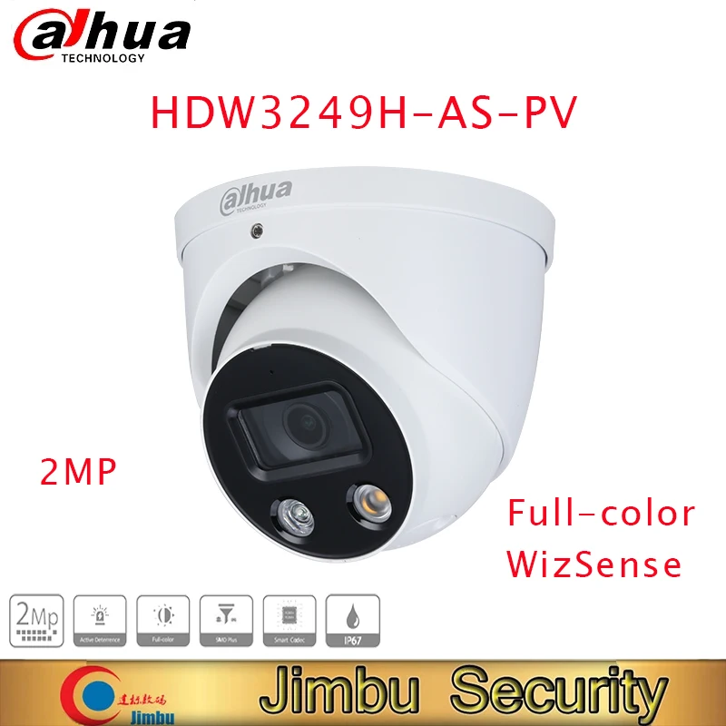 

Dahua IPC-HDW3249H-AS-PV 2MP Full-color Active Deterrence Fixed-focal Eyeball WizSense Network Camera Surveillance camera