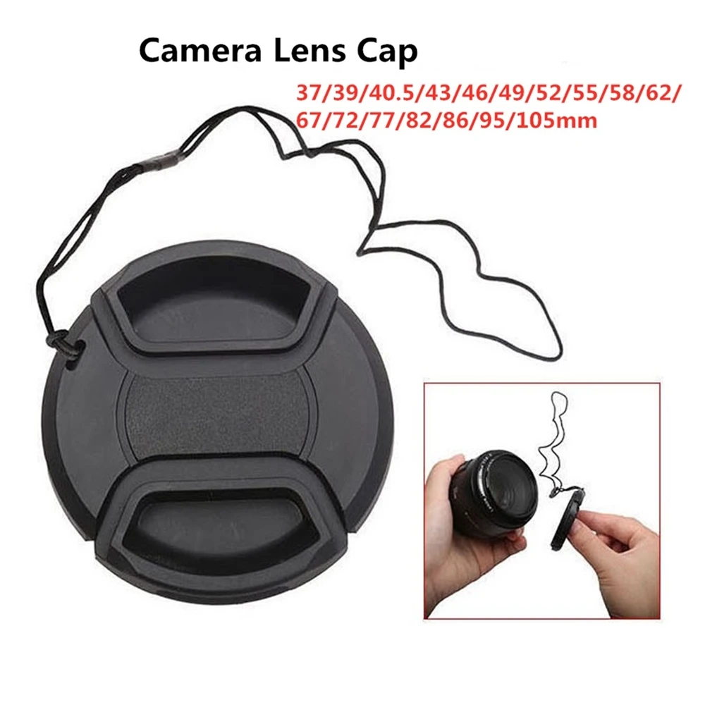 Center Snap on Lens Cap Suitable &ampNikon Canon Sony Fuji Panasonicetc Compatible with All Brands Any Lenses Camera | Электроника