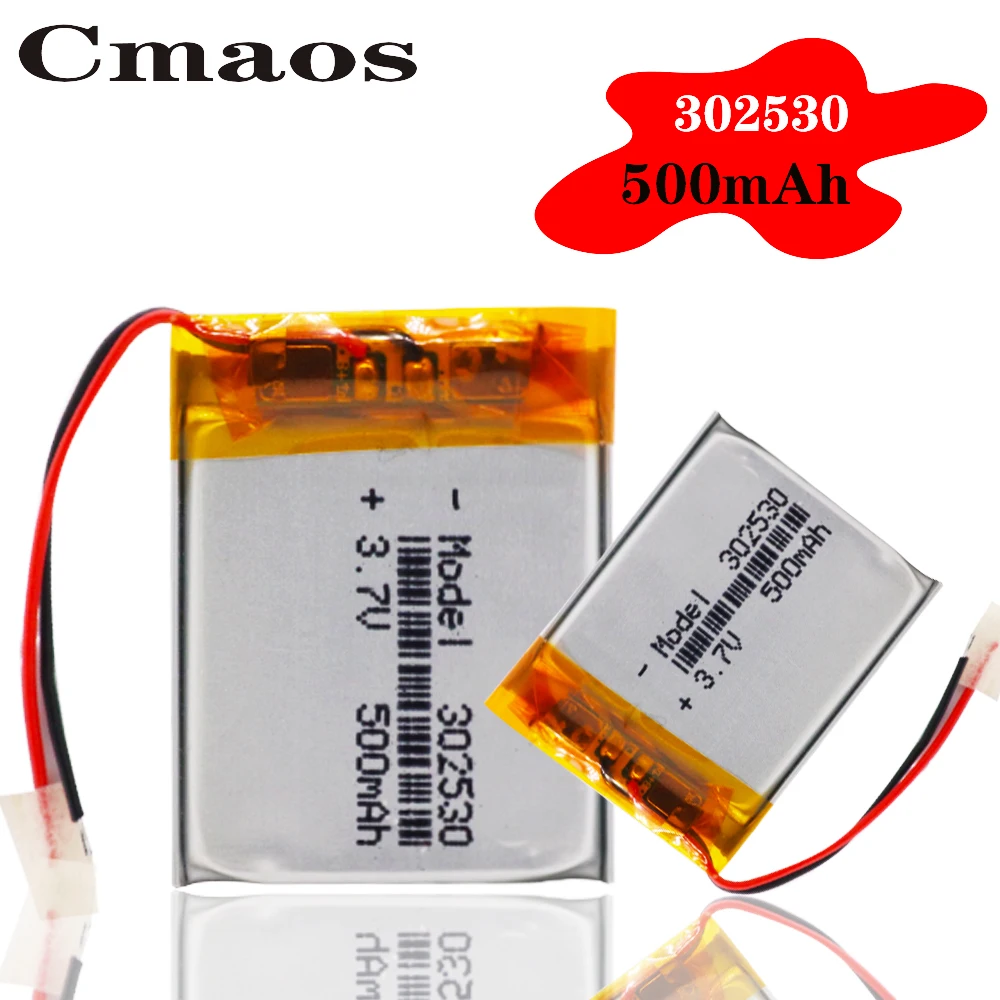 1/2/4pcs302530 3 7 V 500 мАч литий-полимерный аккумулятор LiPo Перезаряжаемые Батарея для Mp3
