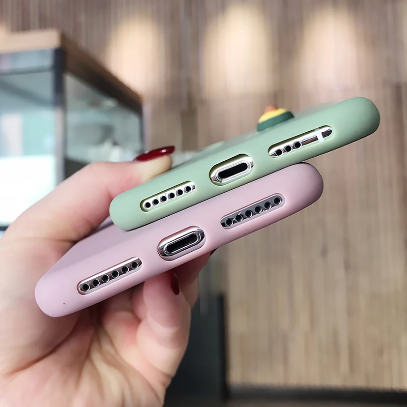Lovebay милый 3D узор чехол для телефона для iPhone 11 Pro XS Max XR X 8 7 6 6S Plus 11 милый фруктовый авокадо Мягкий ТПУ, конфетный задний Чехол