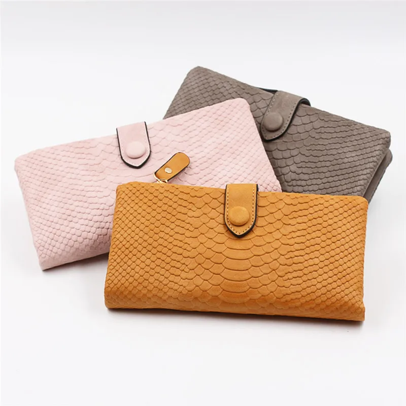 

Large Capacity Handbag Women Cards Holder Ladies Wallets Crocodile Pattern Long Wallet Fashion PU Leather Buckle