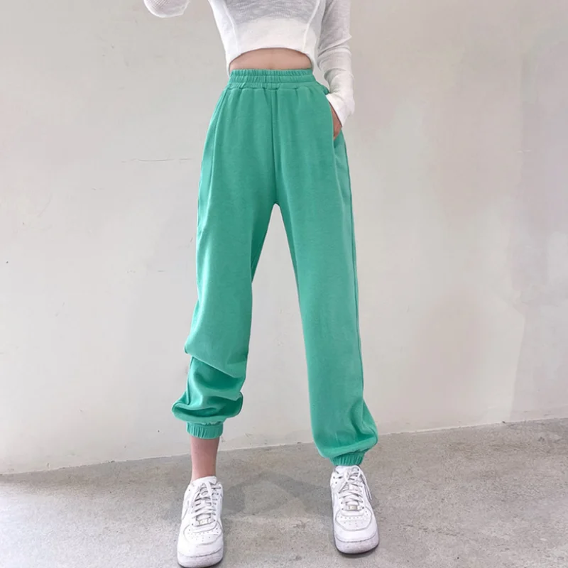 

2021 spring and summer new huise sports pants women loose and thin high waist drape casual footwear pants harem pants trend