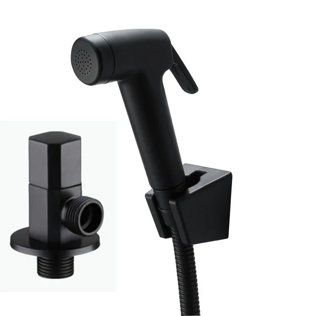 

Black Handheld Bidet Spray ABS Shower Sprayer Set Toilet Faucet Shower Bidet With Hose and Holder BD544