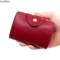 genuine leather wallet unisex id multi card bank card holder mens coin purse portafoglio uomo fashion colour hasp money pouch