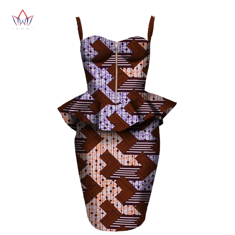 2017 Африканский платье плюс размер 2 шт. африканского Дашики Печать рубашка юбка