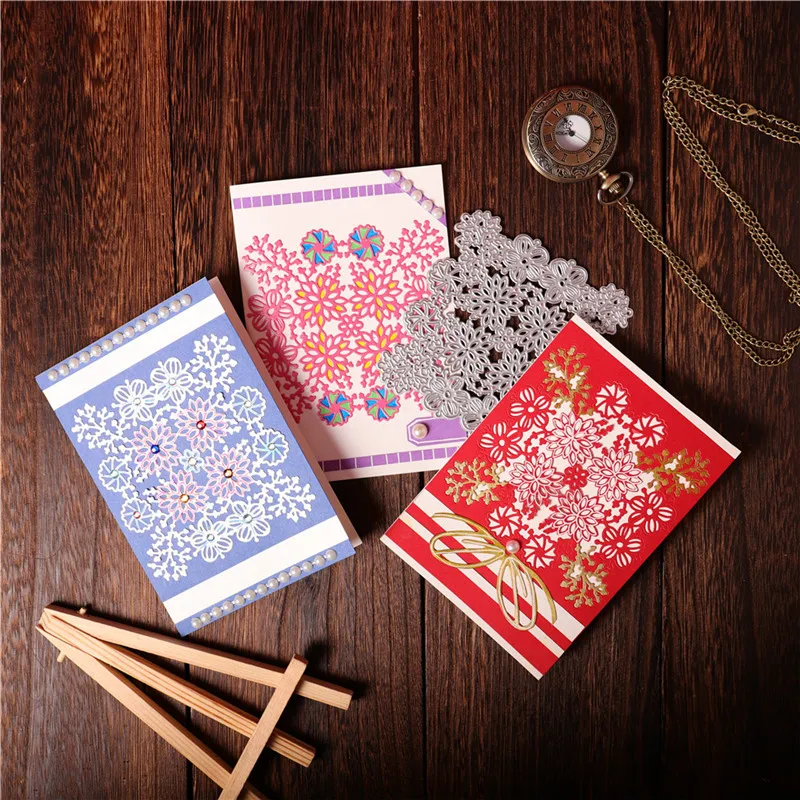 

YaMinSanNiO Flower Blossom Frame Metal Cutting Dies Stencils for DIY Scrapbooking Decoration Embossing Handcraft Die Cut 2019