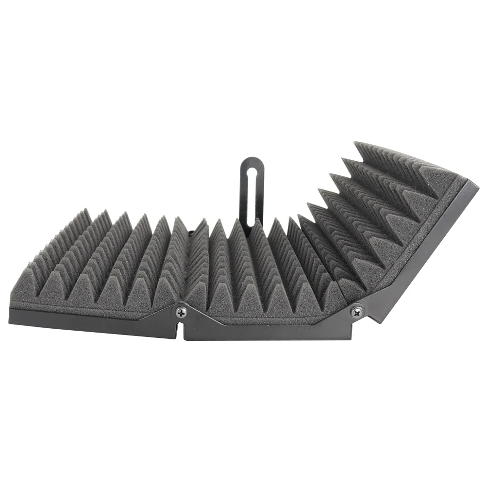 

Compact Isolation Shield Microphone Easy Install With Tripod Stand Noise Reduction Tabletop Foldable Studio Recording Soundproof