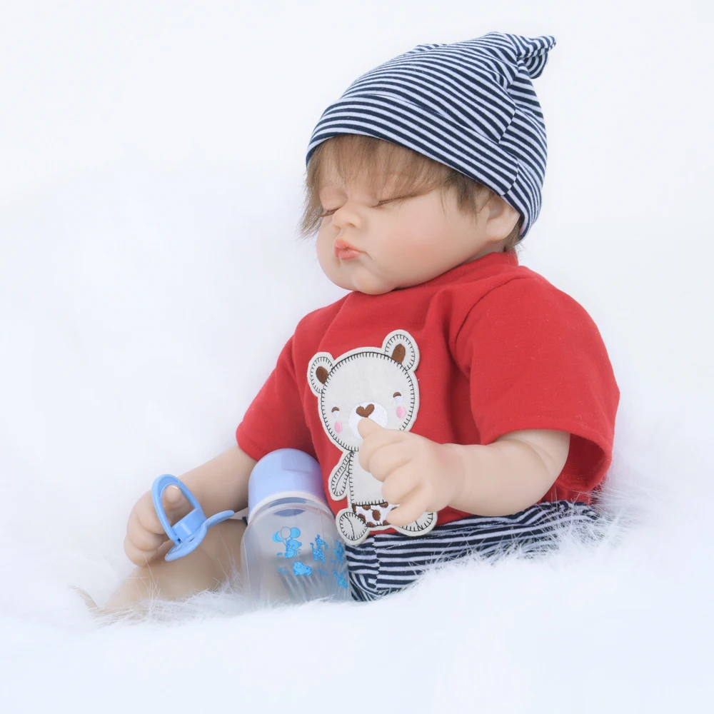 18 дюймов Новый стиль милый ребенок Bebe Reborn Кукла Реалистичная Спящая 45 см