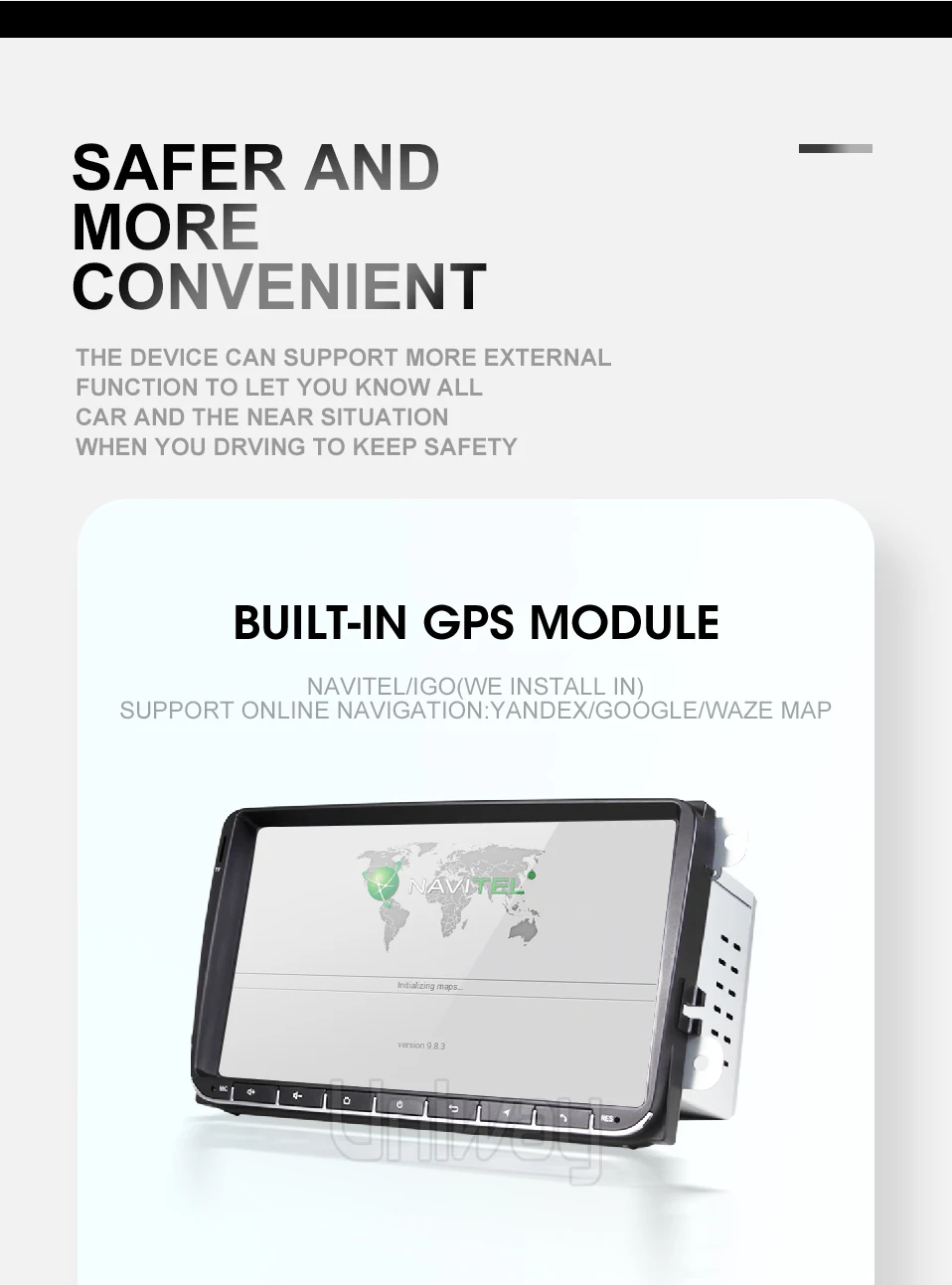 Uniway ADZ9071 android 9,0 автомобильный dvd для vw passat b6 b7 golf 5 6 tiguan polo octavia rapid fabia мультимедийный навигационный плеер