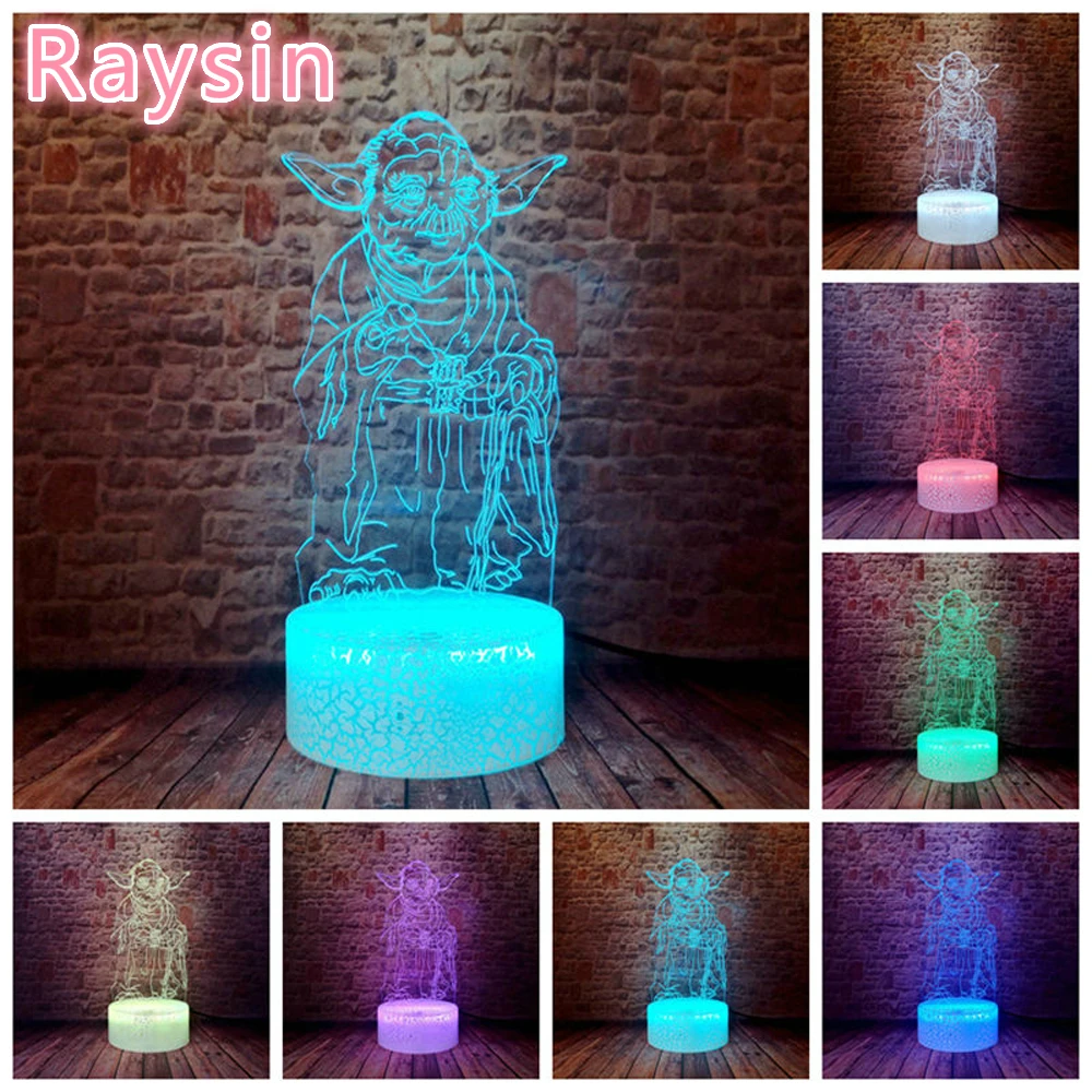 Звездные войны: Атака клоны йода 7 цветов меняющий мандалорианский ночной