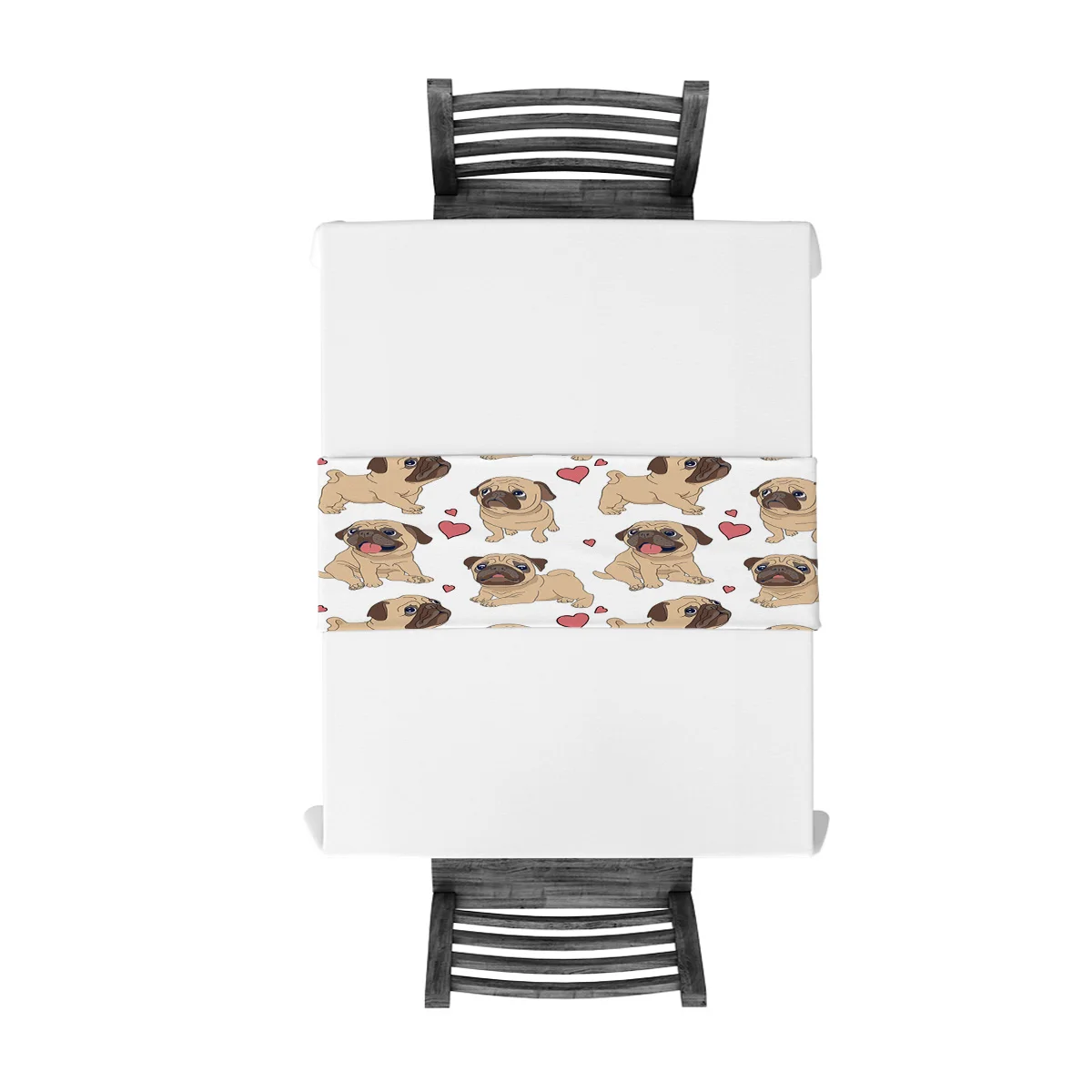 Скатерть с милым сердечком для свадебных торжеств праздничных мероприятий