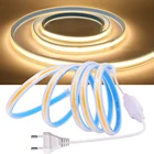 IP67 Водонепроницаемый COB светодиодный ленточный светильник AC 220 В 280 светодиодов высокой плотности FOB линейный гибкий светодиодный ленточный светильник RA90 3000K 4000K 6000K