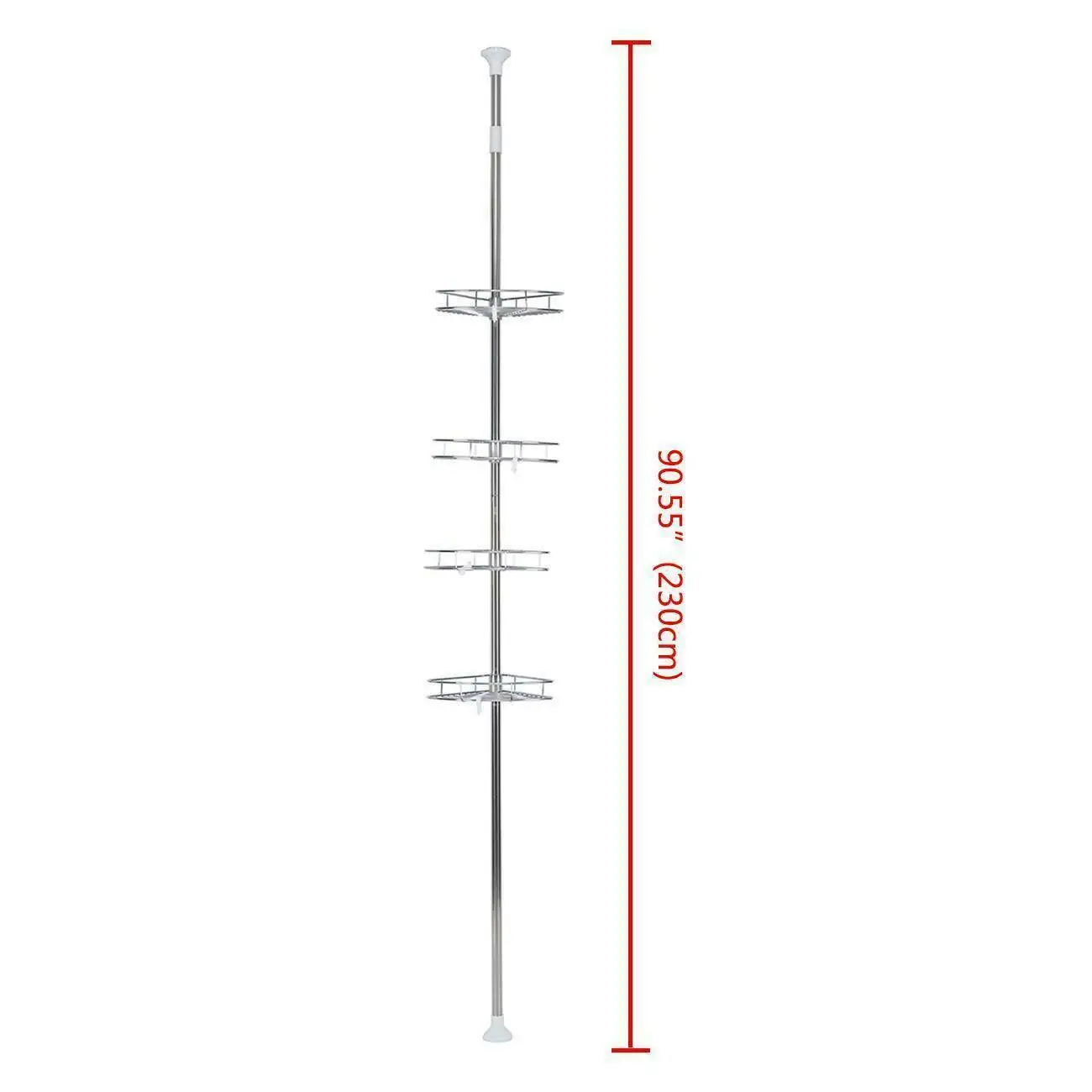 4-уровневый угловой держатель для душа металлическая полка-органайзер ванной
