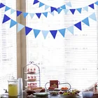 Гирлянды синие, 4 м, 12 флагов