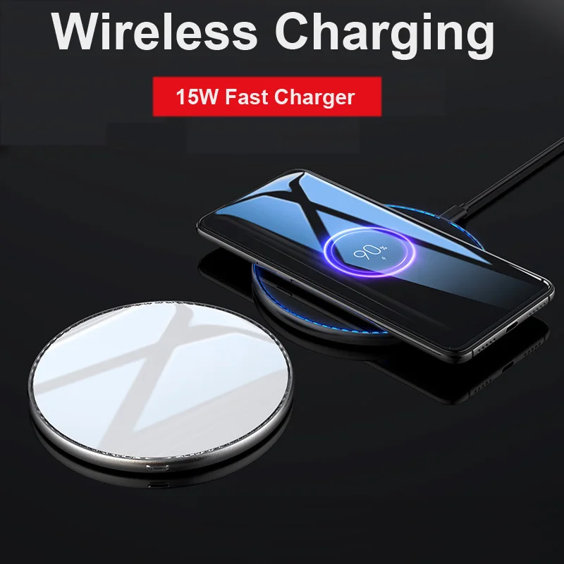 Высокое качество 15 Вт быстрая Беспроводная зарядная панель Qi Беспроводное