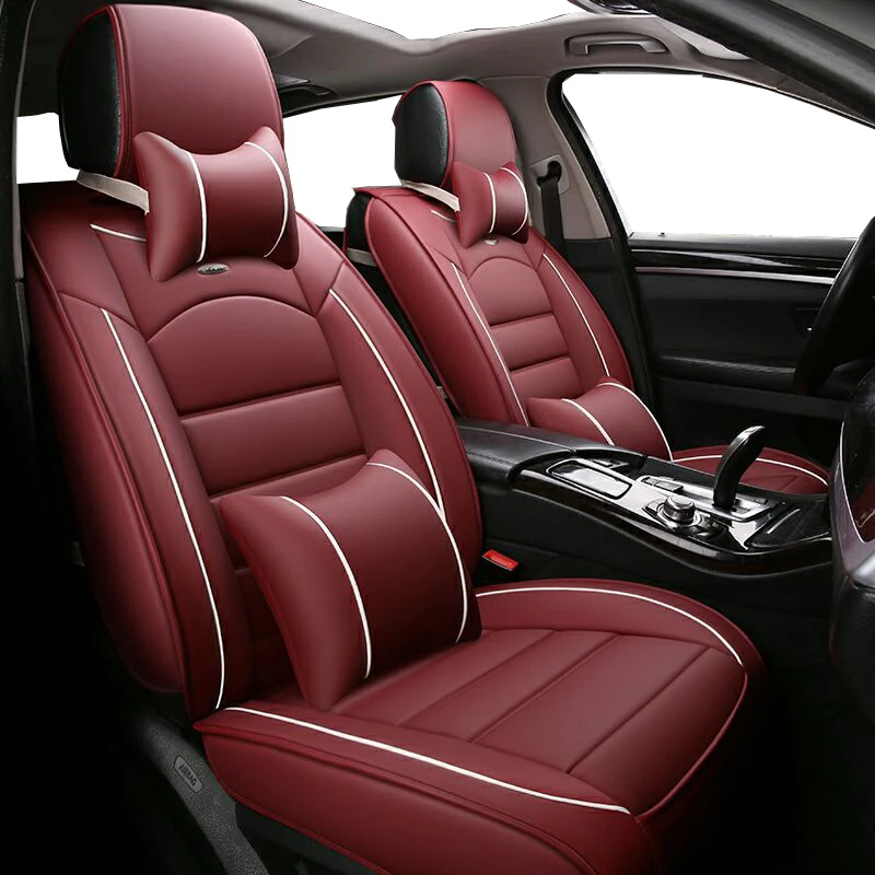 Универсальные кожаные чехлы на автомобильные сиденья для Ford mondeo Focus 2 3 kuga Fiesta Edge