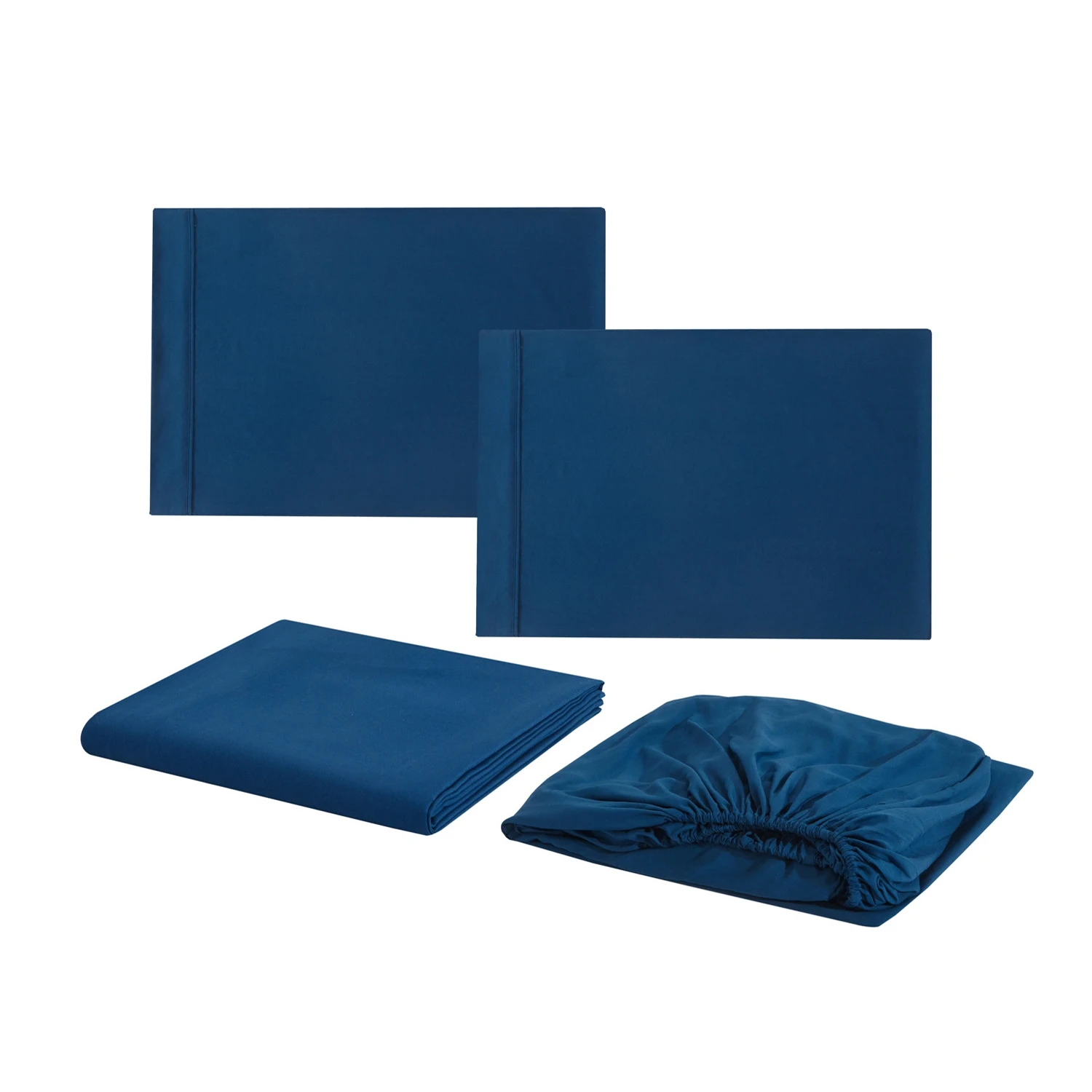 Navy Blue 3/4 шт., Комплект постельного белья с глубоким карманом, роскошное льняное постельное белье для отеля, мягкое постельное белье из египетского хлопка - Цвет: Navy Blue