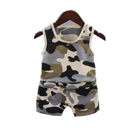 summer kids camouflage clothes children boys girls vest shorts 2pcssets toddler cotton sportswear baby infant casual clothing