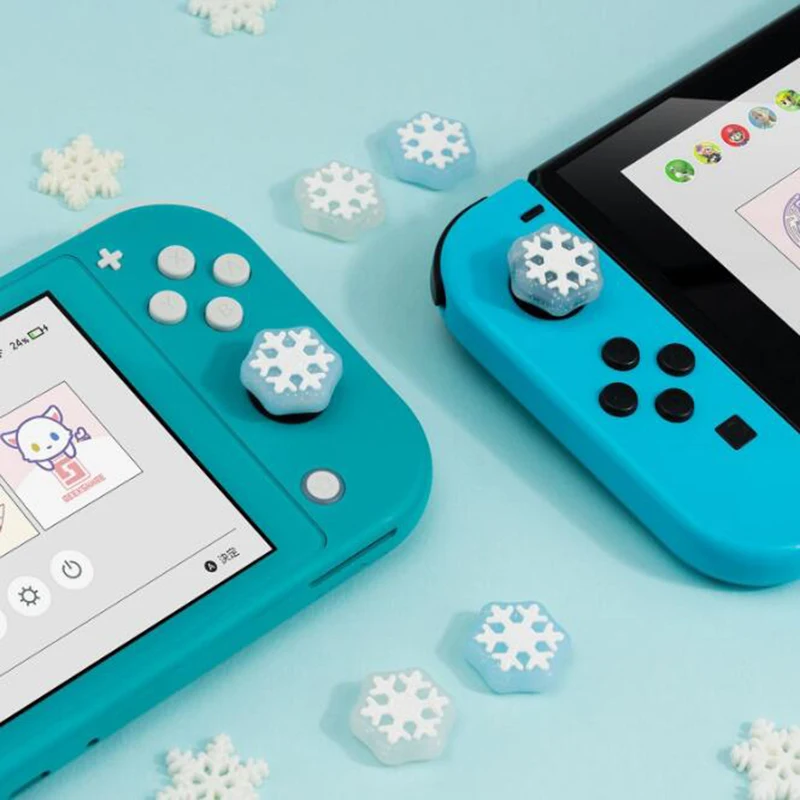 

В форме снежинки Стик ручка Кепки джойстик Защитная крышка Для Nintendo Switch NS Lite Joy-con контроллер чехол