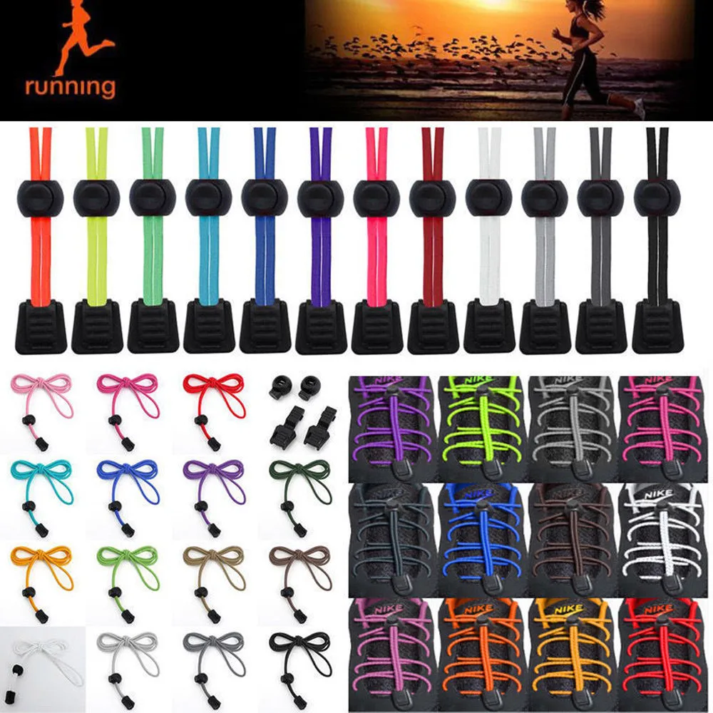 Растягивающийся замок кружева 22 цвета пара фиксирующий башмак шнурки эластичные