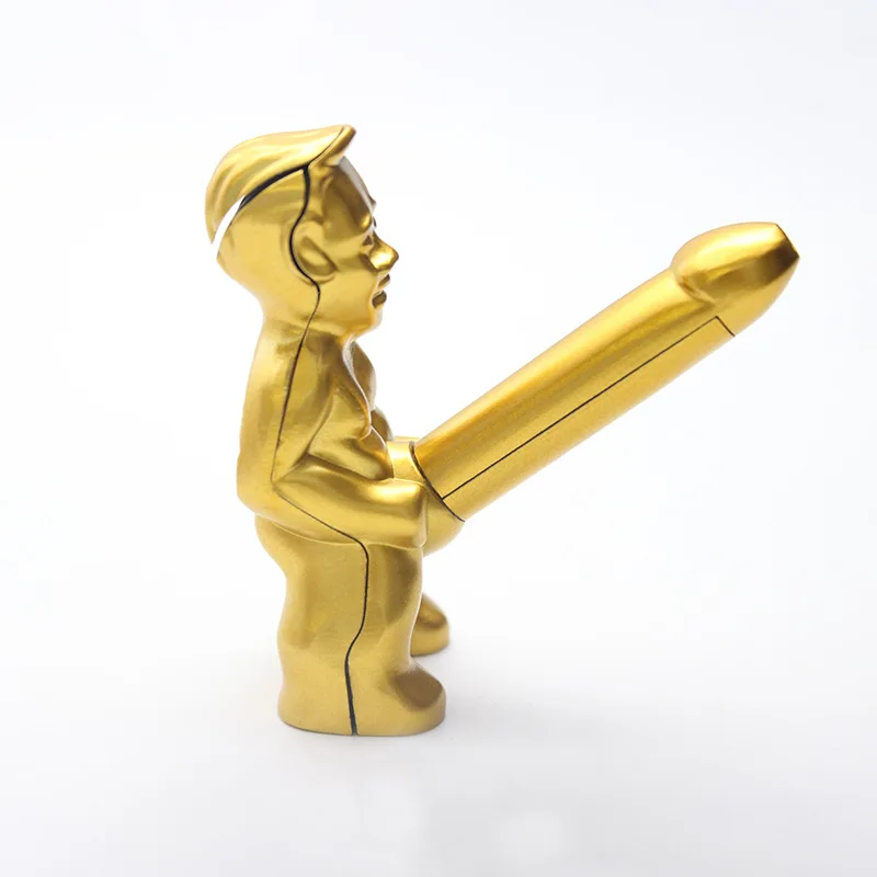 

Little Old Man Creative Funny Lighter Inflatable Straight Into The Flame Personality Golden Fun Lighter Smoking Accessories