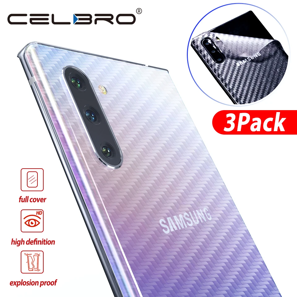 Защитный экран из углеродного волокна для Samsung Galaxy Note 10 + S10 Plus S10E 5G матовая задняя
