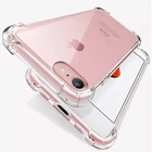 Чехол-накладка для iphone 5, 5S, SE, 6, 6S, 7, 8, X, XS, 11 Pro MAX, XR Plus, 2020, из ТПУ, прозрачный, противоударный