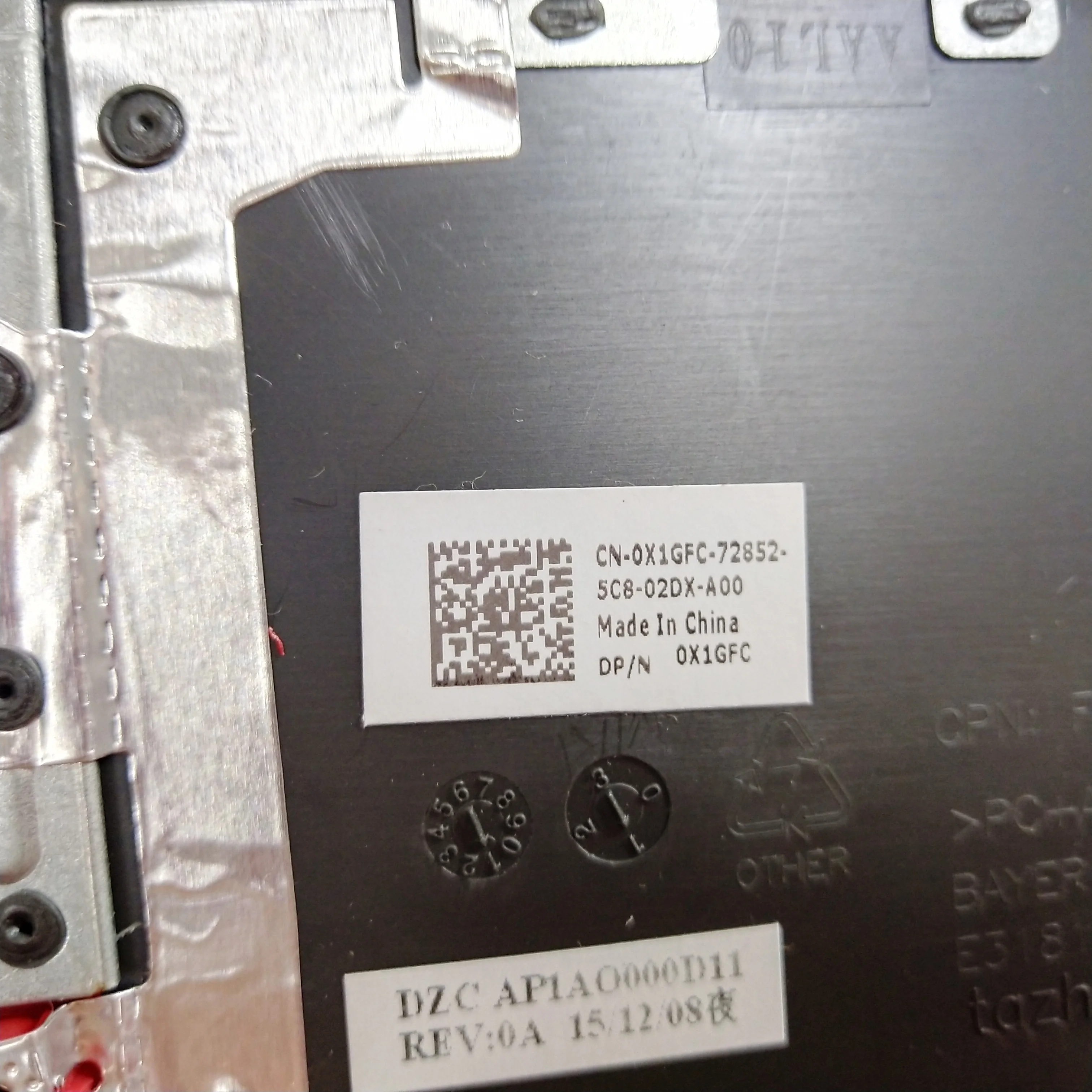 0X1GFC подлинный для Dell Inspiron 5455 5458 чехол ноутбука Упор рук серый красный край X1GFC |