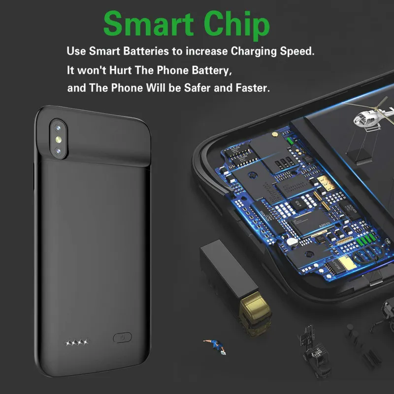 

Hot Battery Case Charging For iPhone XS X XR XS Max Charger Case For iPhone 11 Pro Max Battery Case Phone Power Bank for iphone
