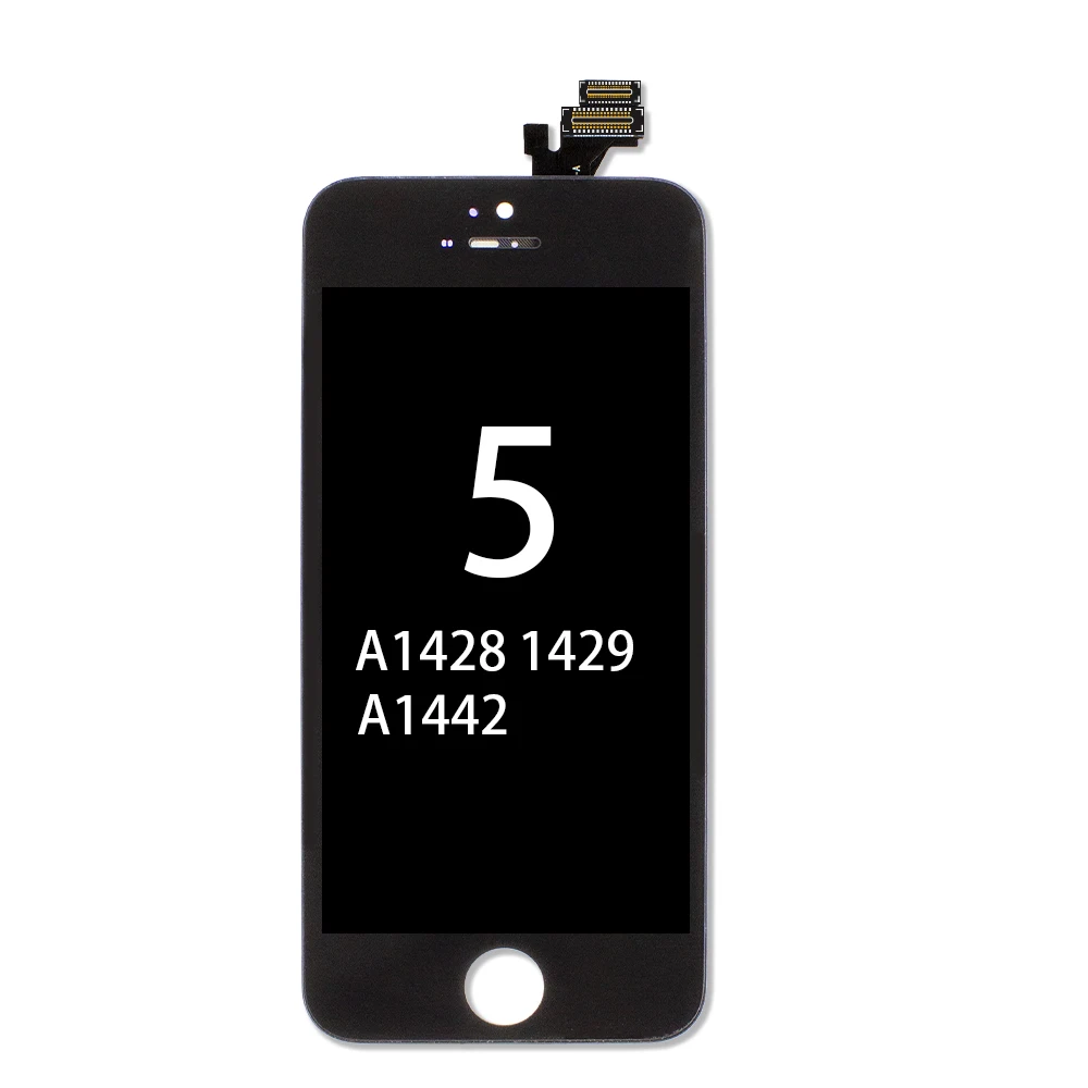 for iPhone 5 Black Черный/белый класс AAA+ ЖК-дисплей для iPhone 5 5S 6 6 S 7 3D сенсорный дигитайзер сборка экрана Ecran Замена+ закаленное стекло - Цвет: for iPhone 5 Black
