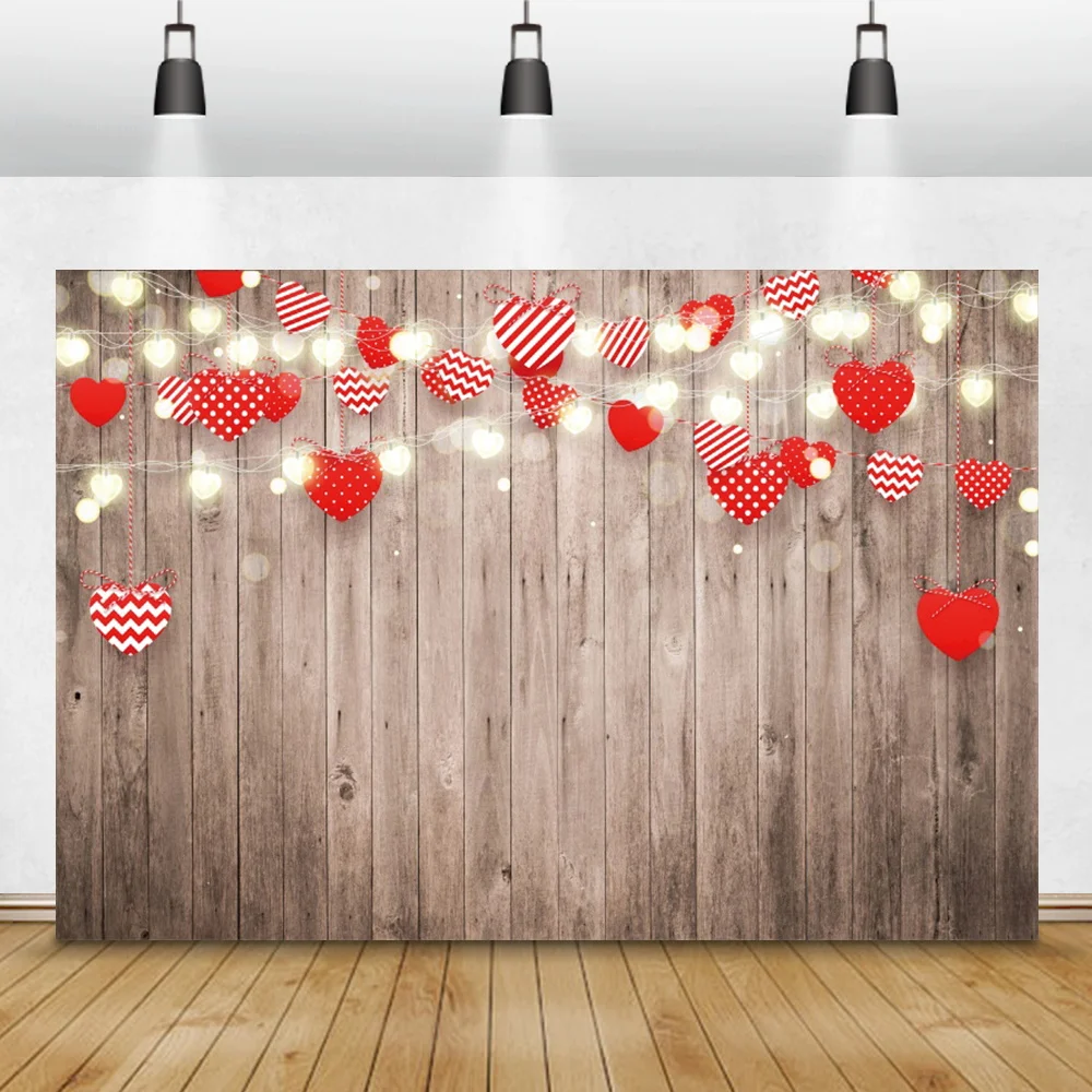 

Светильник для фотосъемки с изображением деревянных досок и сердец