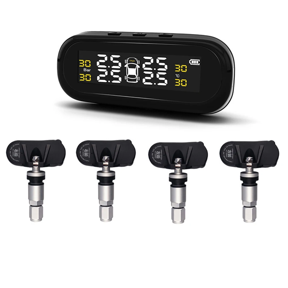 XIAOMI Smart Car TPMS система контроля давления в шинах Солнечная энергия цифровой ЖК-дисплей Автоматическая охранная сигнализация s давление в шинах