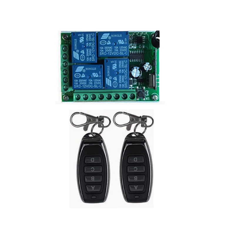 Беспроводной пульт дистанционного управления 12 В постоянного тока 4 канала 10 А