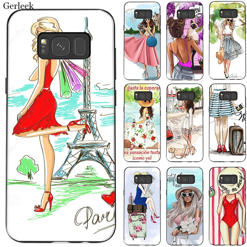 Чехол для samsung Galaxy A10 A10S A20 A20S A20E A30 A30S A40 A40S A50 A50S A60 A70 A70S красивая девушка |